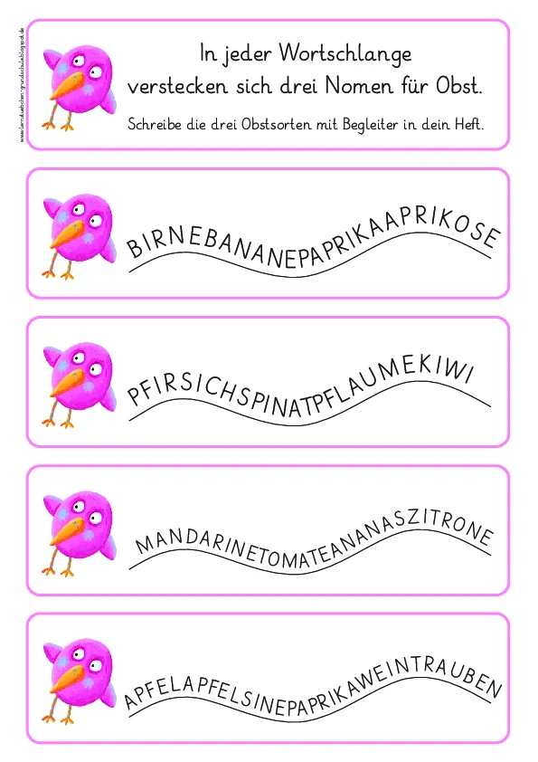 Wortschlangen Obst.pdf_uploads/posts/Deutsch/Sprache untersuchen/Nomen/wortschlangen_zu_obstsorten_7c5f4068a5b6578fa223bdb5695b8d82/82893b774b96f8b8e442903089aaef00/Wortschlangen Obst-avatar.webp